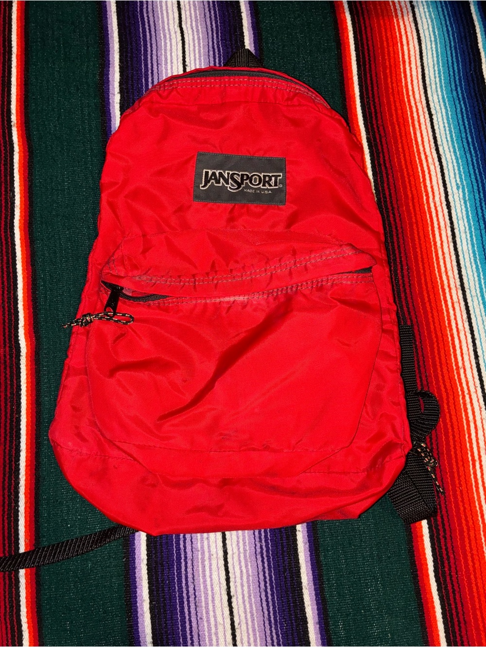 Vintage JanSport Made in USA Red Backpack Bookbag